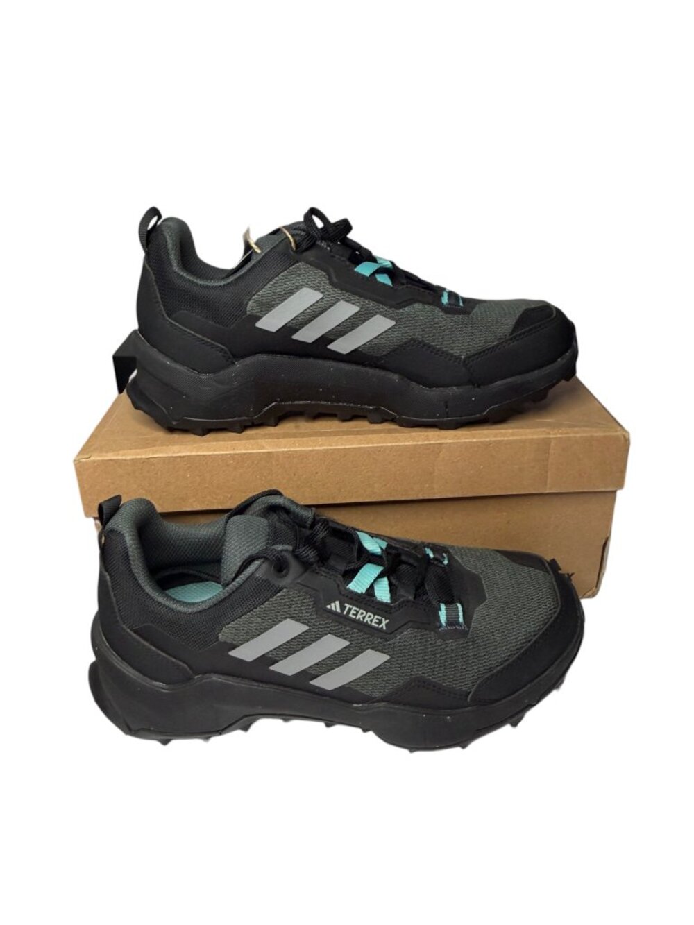 Adidas Terrex AX4 Women's Hiking Shoes Size 6.5 Black Grey Mint Trail New